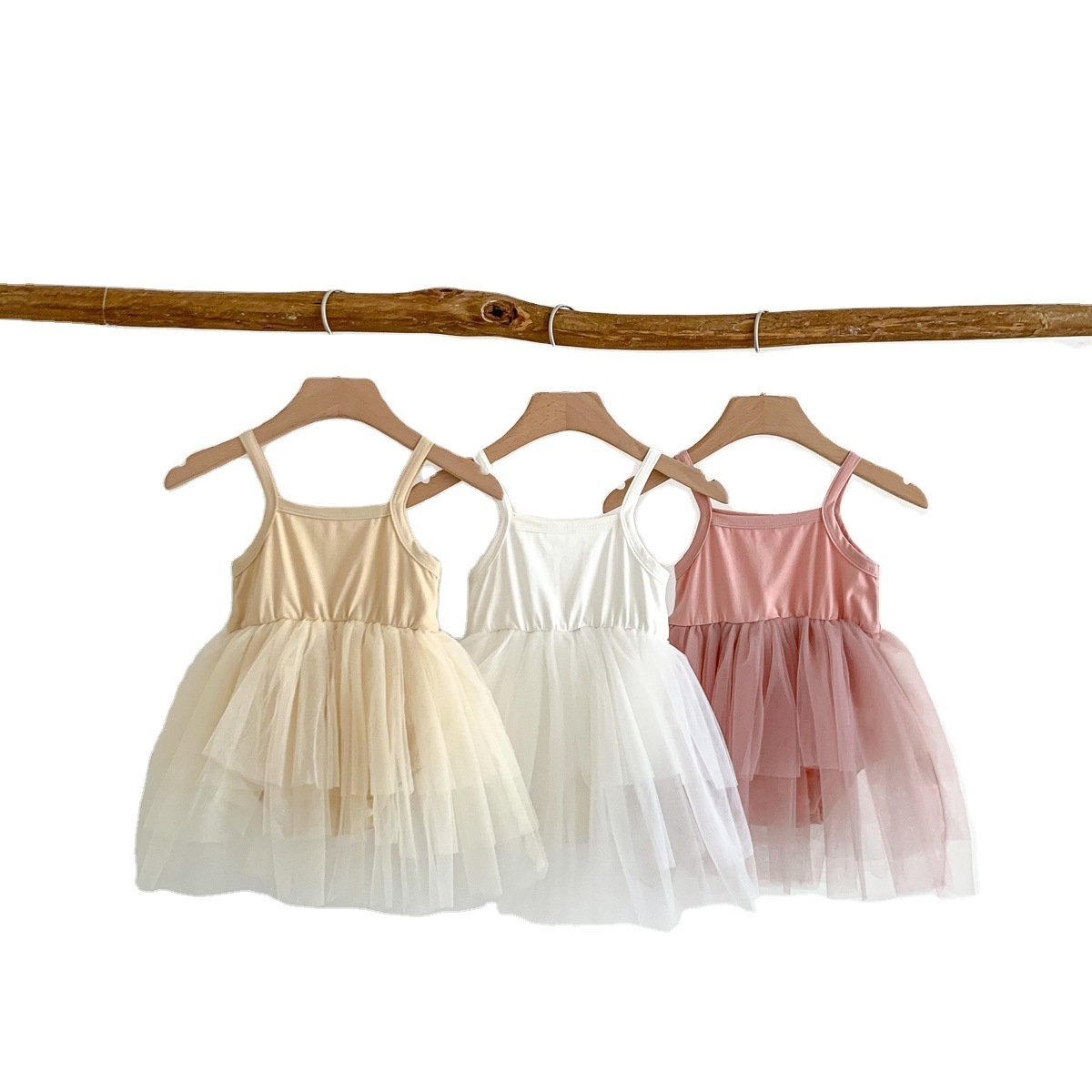 Fuyu Baby Girls Tutu Dress Infant Sleeveless Tulle Sundress Soft Fluffy Bubble Party Princess Dresses