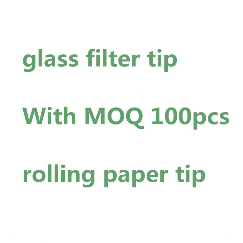 Glass filter tips glass smoke tips custom logo glass rolling paper tips