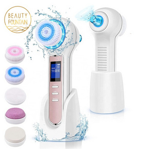 Rechargeable Deep Vacuum Blackhead Remover Spin Led Waterproof Sonic Massager Electric Skin Pore Cleaner Facial Cleansing Brush