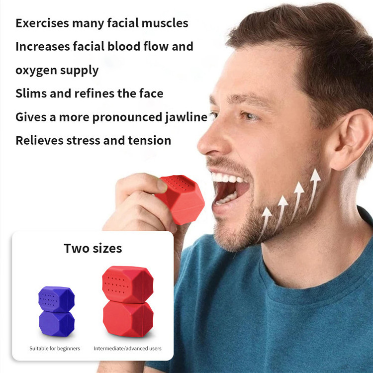 Powerful Slims Tones Face Jaw Trainer Jawliner 3 Resistance Levels Silicone Jawline Exerciser for Men Women