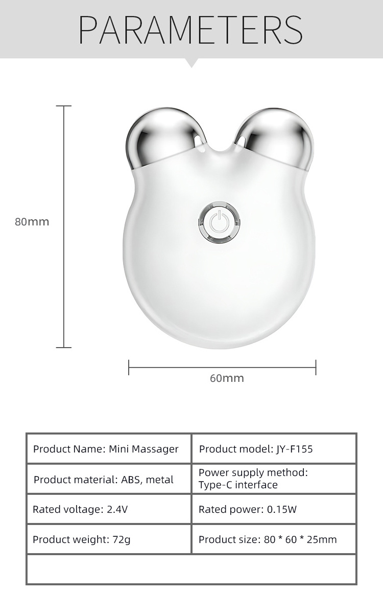 Mini Home Use Beauty Equipment Double Chin Remover Face Microcurrent Facial Toning Beauty Device Facial Lifting Ems Face Massage