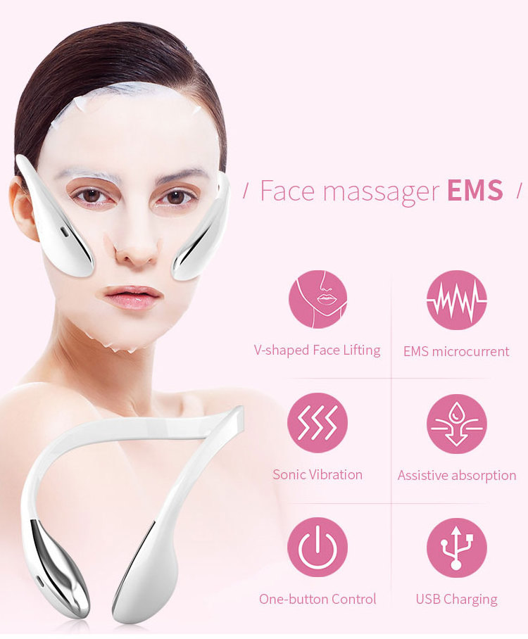 Korea Oem Microcurrent Massage Pure Facial Lift Device Skin Tightening Machine V Shape Face Lifting At Home