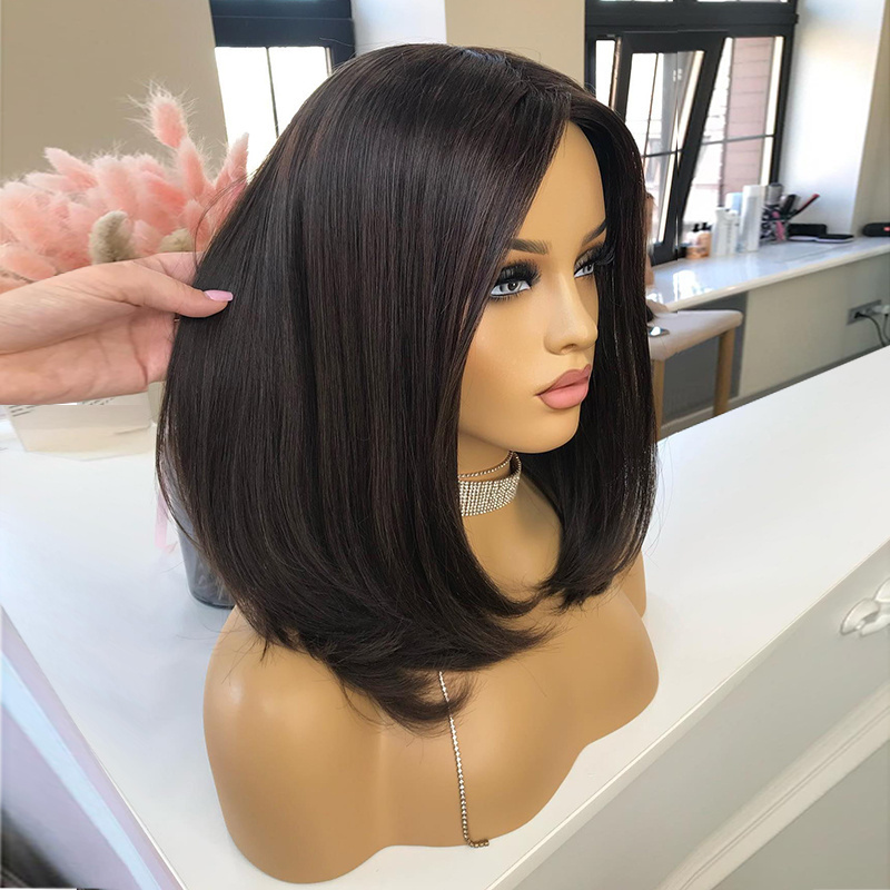 Natural Looking Human Hair Skin Tops For White Women Glueless Lace Top Wig Brazilian Hair Shevy Jewish Wig