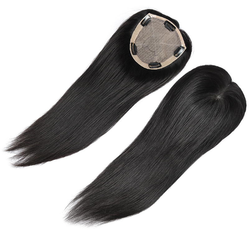 Beauty girl High Quality 100 percent human hair india long hair toupee wholesale price in stock women toupee