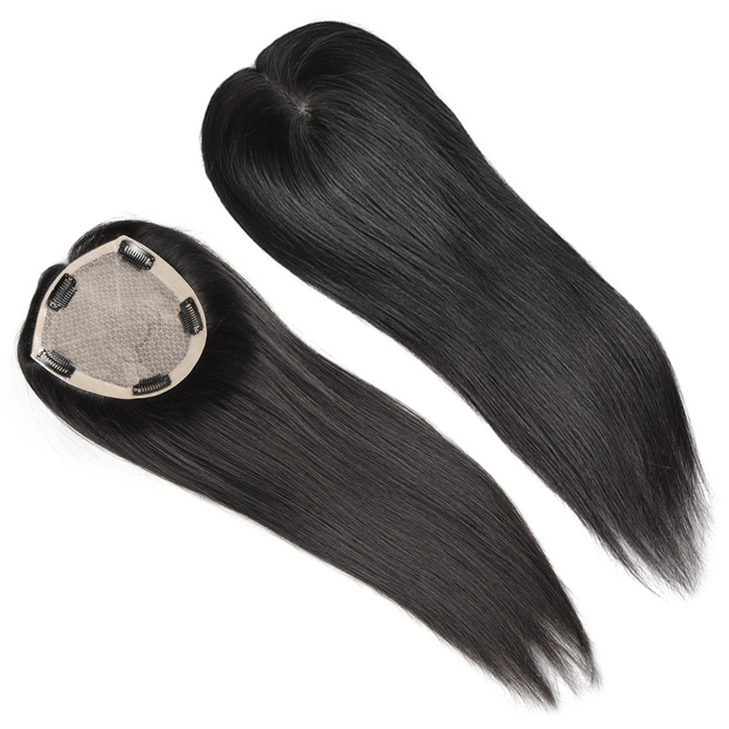 Beauty girl High Quality 100 percent human hair india long hair toupee wholesale price in stock women toupee