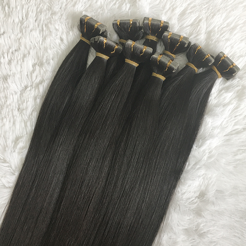 Thin Hair Solution Mini Double Drawn Tape In Real Human Hair Extension Seamless Invisible Virgin Hair Tape In Extensions