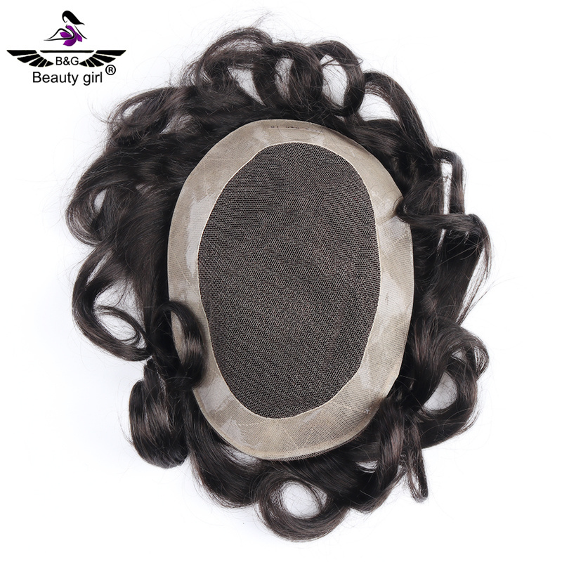 Ready to ship high quality natural 100 indian human hair system france lace base toupee wig for black mens dreadlocks