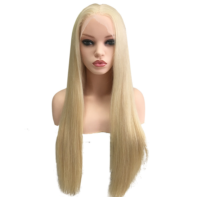 The good quality Indian human hair blonde 613 two tone 13x6 lace front wigs with natural baby hair line