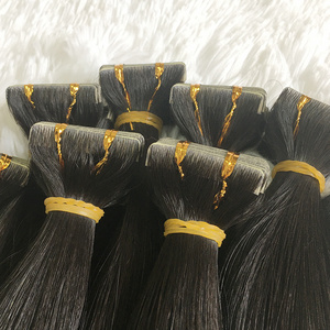 Thin Hair Solution Mini Double Drawn Tape In Real Human Hair Extension Seamless Invisible Virgin Hair Tape In Extensions