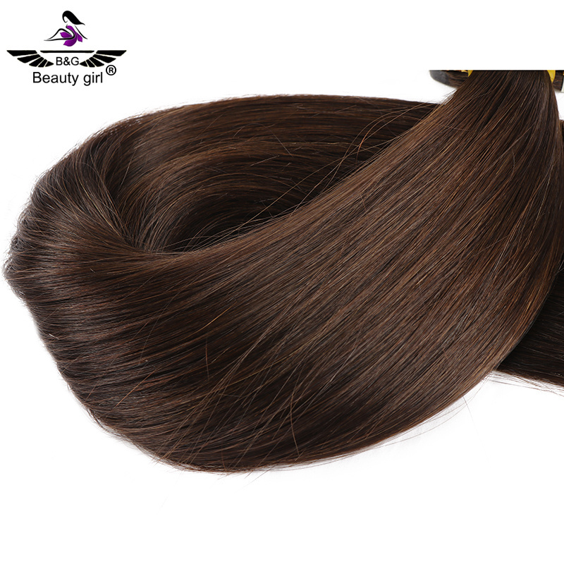 Beauty girl best human raw virgin hair extensions pu skin weft 30 inch 36 inch color #2 cuticle aligned tape in extensions