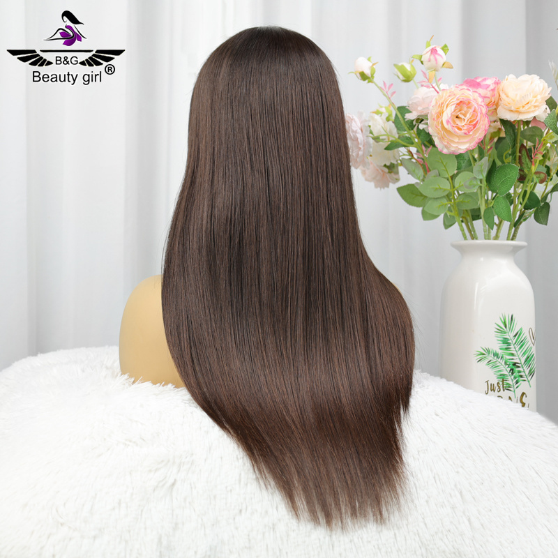 Full Hand Tied Silk Base Wigs Natural European Remy Human Hair Silk Straight For Women Medical Silk Top Glueless Wig