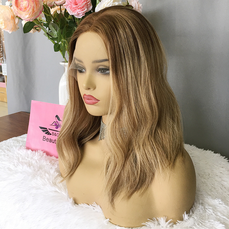 Salon Luxe Medium brown lace top jewish women virgin brazilian human hair cabello humano glueless full hd lace wigs