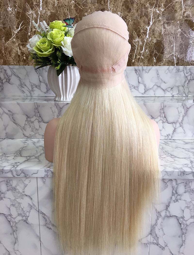 The good quality Indian human hair blonde 613 two tone 13x6 lace front wigs with natural baby hair line