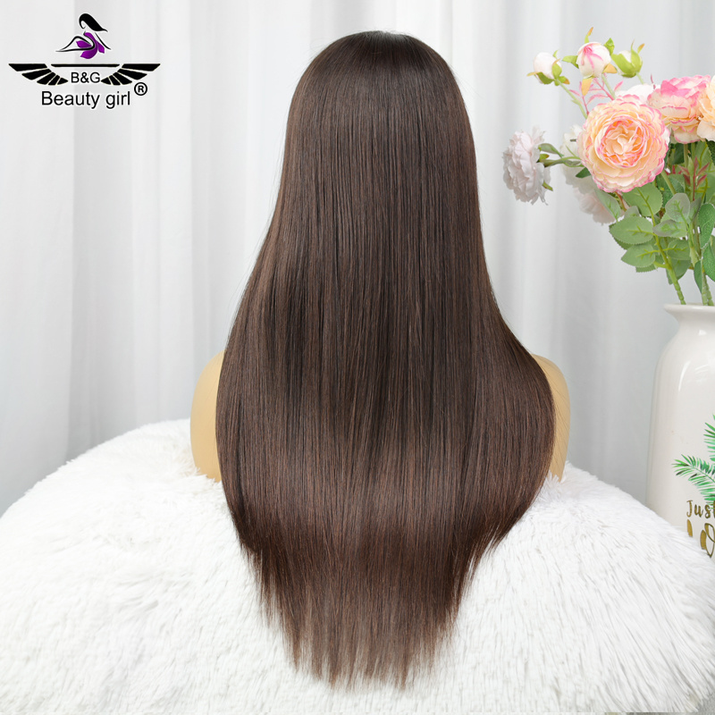 Full Hand Tied Silk Base Wigs Natural European Remy Human Hair Silk Straight For Women Medical Silk Top Glueless Wig