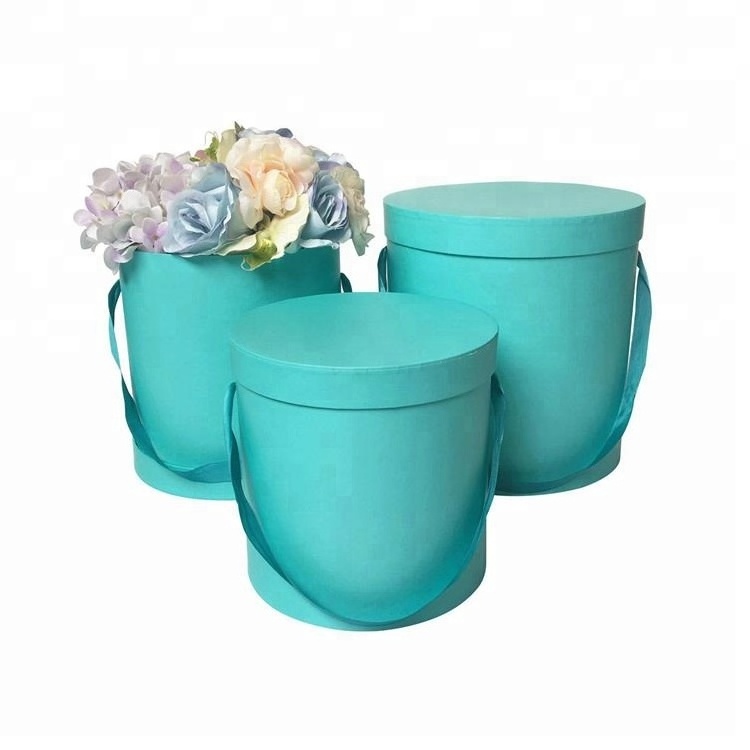 Luxury custom printing design cardboard round box flower boxes