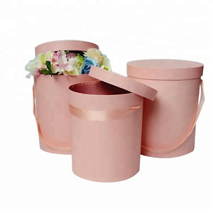 Luxury custom printing design cardboard round box flower boxes