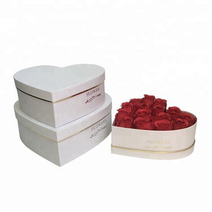 Factory wholesale heart shape wedding rose flower boxes