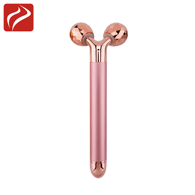 Y Shape Beauty Bar 24k Golden Pulse Facial Massager 3D Roller Face Massager Electric Sonic Depuffer Body