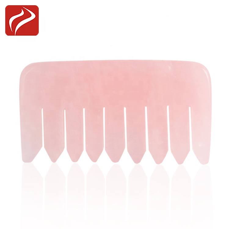 Hot Sale Pink Comb Shaped Gua Sha Jade Natural Rose Quartz Guasha Board