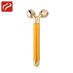 Y Shape Beauty Bar 24k Golden Pulse Facial Massager 3D Roller Face Massager Electric Sonic Depuffer Body