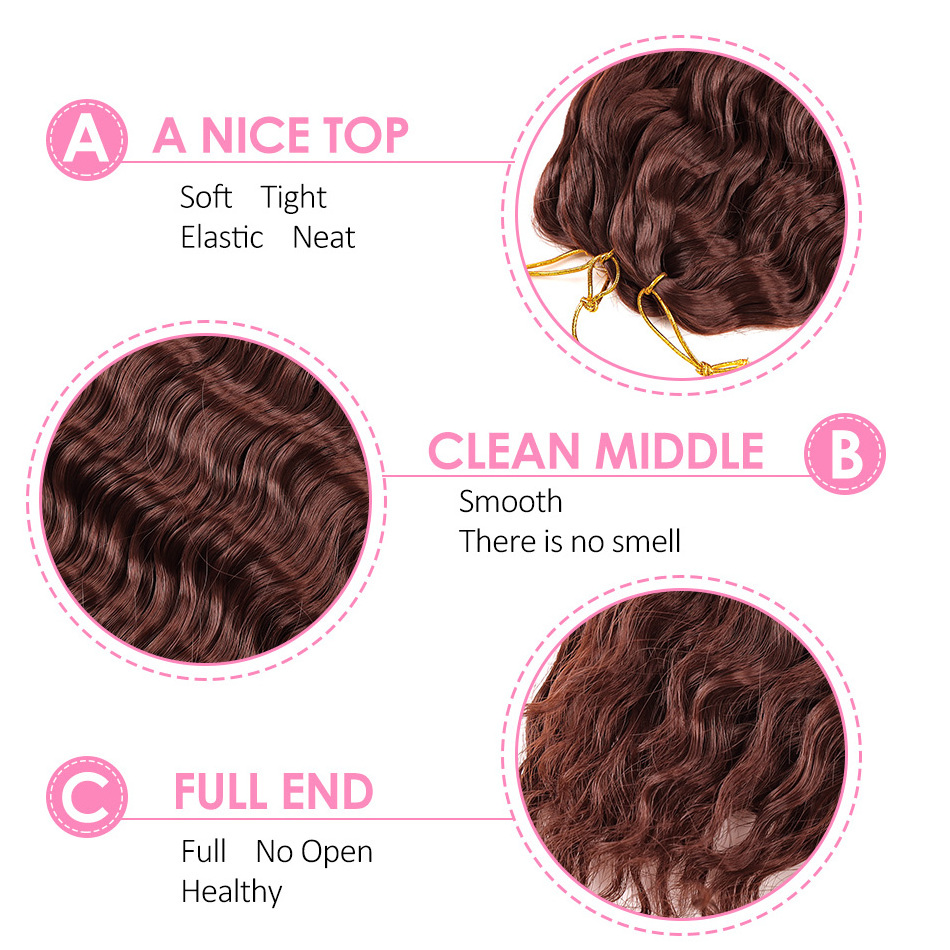 Deep Wave African Braided Hair Twist Crochet Hair Natural Synthetic Afro Curls Crochet Braids Braiding Hair Extensions For Women