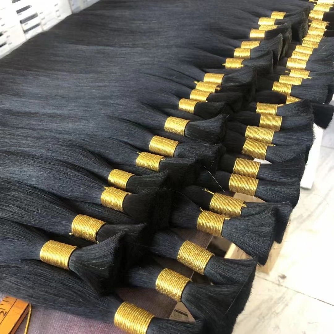 Factory Raw Hair Unprocessed Virgin Indian Remy Human Bulk Human Hair Dyed Braiding Braiding Hair Blonde Color No Weaving