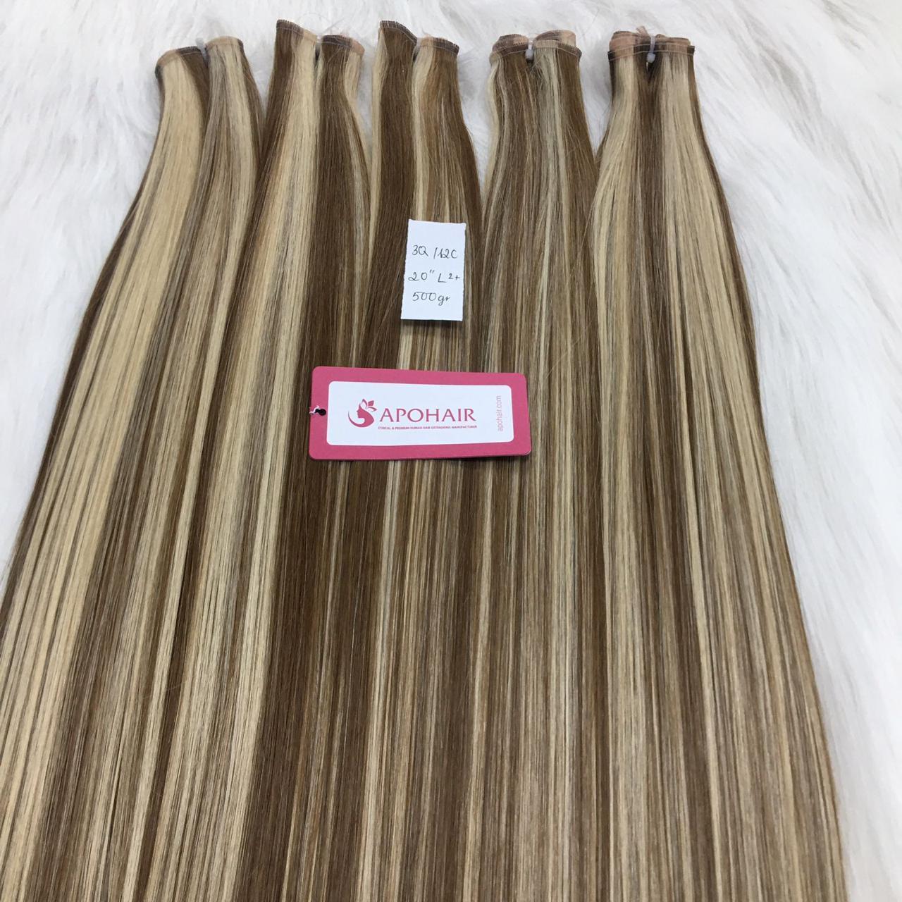 New arrival Silk Flat Weft Double Drawn Slavic Russian Flat Weft Hair Extensions Full Cuticle Aligned Double Drawn Extension