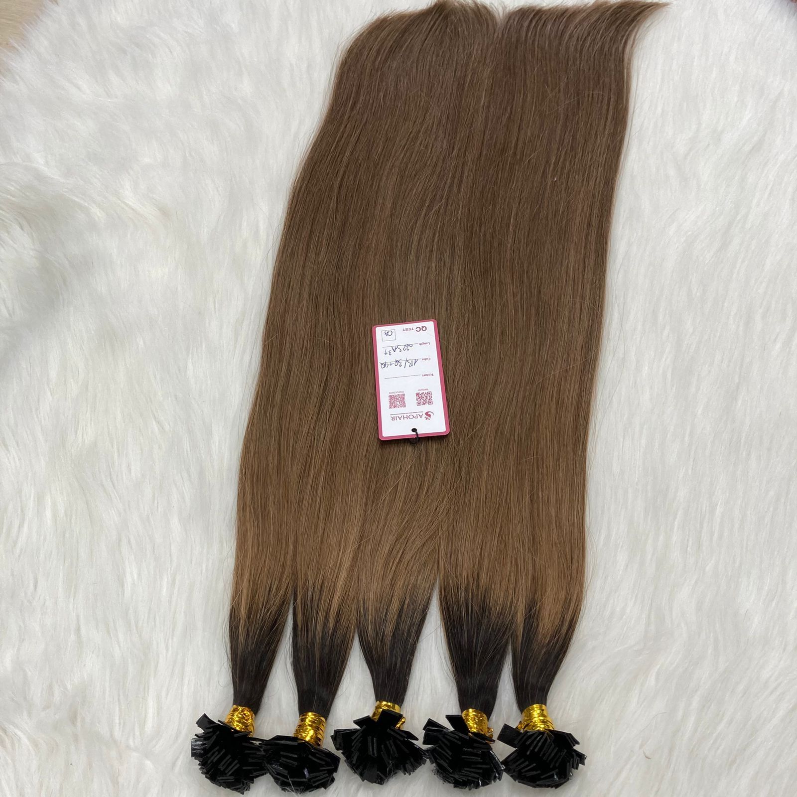 Best Quality No Tangle Russian Ombre Keratin Prebonded Flat Tip Hair Extensions 100 Human Hair I/U/V/Flat tip