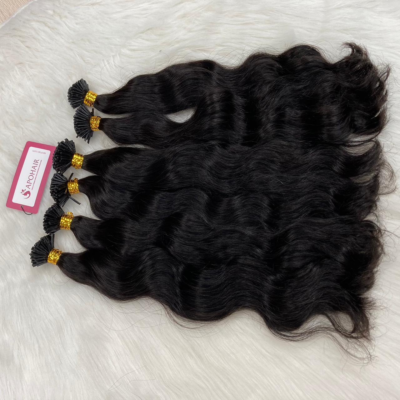 Wholesale 100% 12A Grade Russian Human Hair Extension Virgin Double drawn Cuticle Aligned I Tip Human Hair