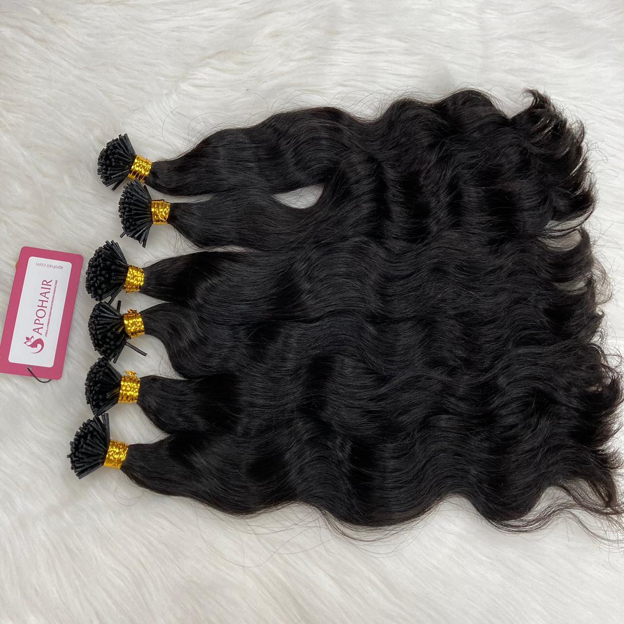 Wholesale 100% 12A Grade Russian Human Hair Extension Virgin Double drawn Cuticle Aligned I Tip Human Hair