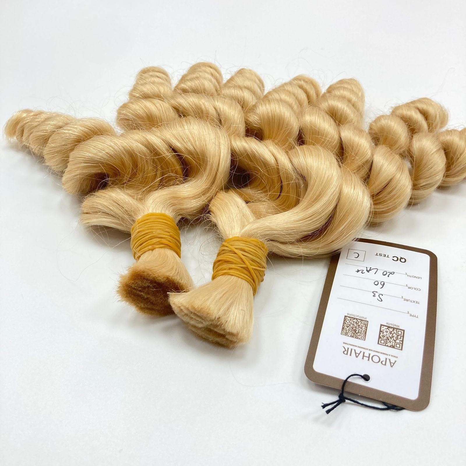 High Quality Unprocessed White Blonde Color Bulk Hair Human Hair Extensions Body Wavy Wholesale Bulk Hair Extensions