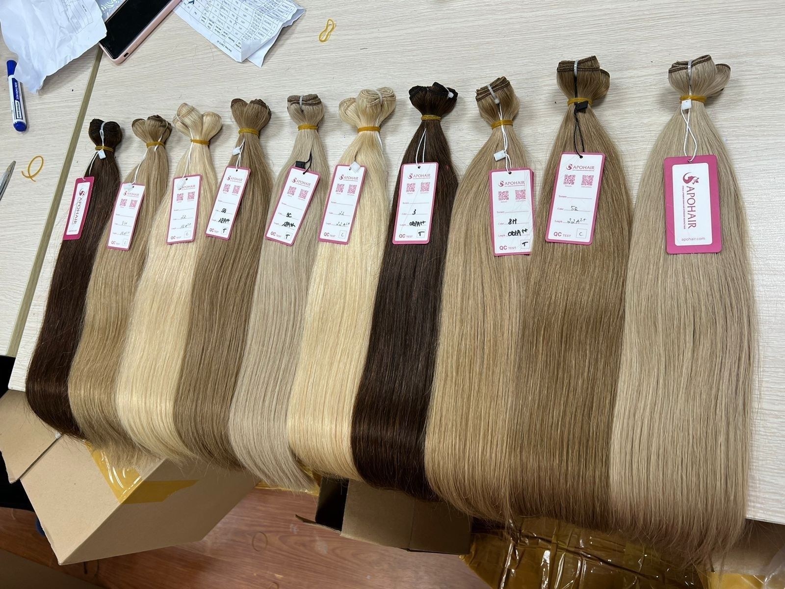 Salon Quality No Tangle Russian Natural Color #1b Hair Hand Tied Weft Hair Extensions 100 Human Hair  Weft