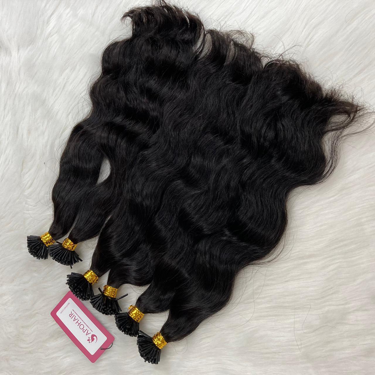 Wholesale 100% 12A Grade Russian Human Hair Extension Virgin Double drawn Cuticle Aligned I Tip Human Hair