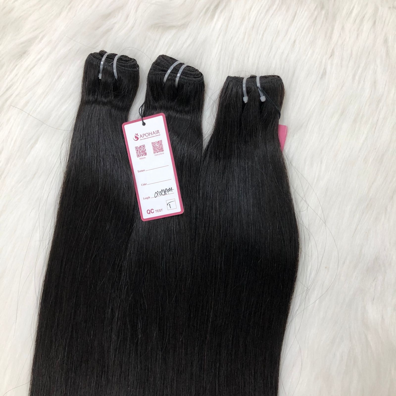 Natural Vietnamese Human Hair Bundles - Black Hair Sew In - Straight Weft Hair Wholesale