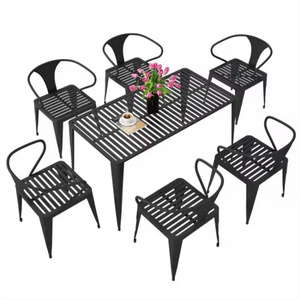 China made outdoor patio furniture waterproof simple outdoor iron  balcony table and chair set manufacturers wholesale