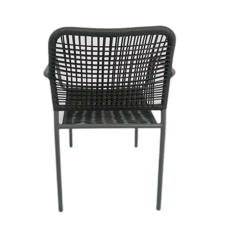 The factory sells newly designed outdoor leisure garden furniture with armrests and aluminum rattan chairs