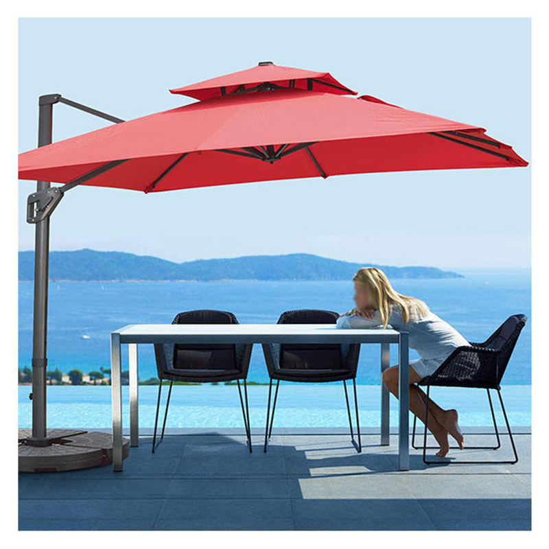 Commercial Square Heavy Duty Cantilever Umbrella Patio Parasol Large Restaurant Garden Outdoor Umbrella