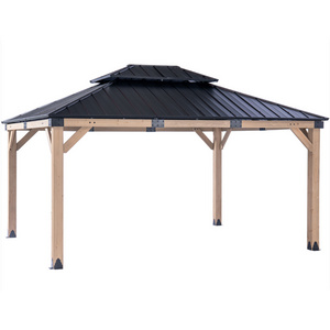 Outdoor pavilion courtyard Wrought iron tent villa leisure balcony Aluminum awning garden canopy