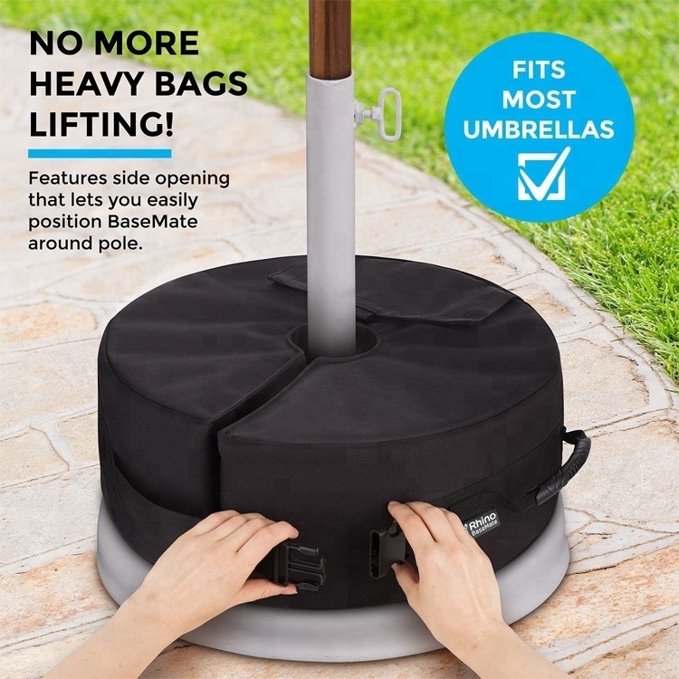 Round Sand Filled Umbrella Base Weight Bag900D Polyester Round Umbrella Base Weight Bags Heavy Duty Bag Sand Bag