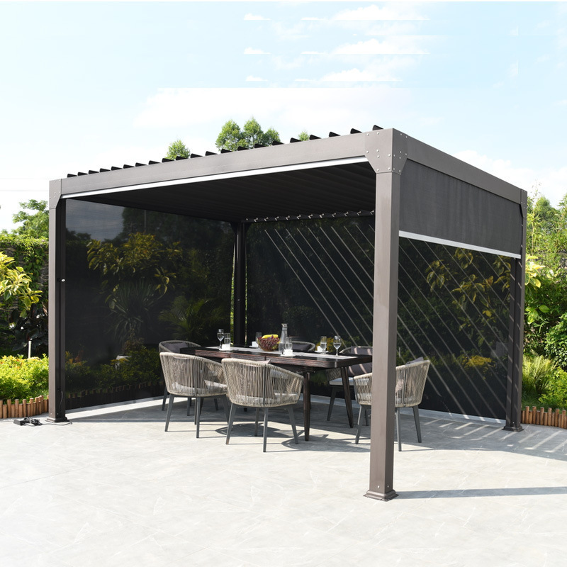 White Vinyl Clear Polycarbonate Pergola Roof Portable Patio Gazebo Lame Pergola Indoor for Terrace Aluminum All-season