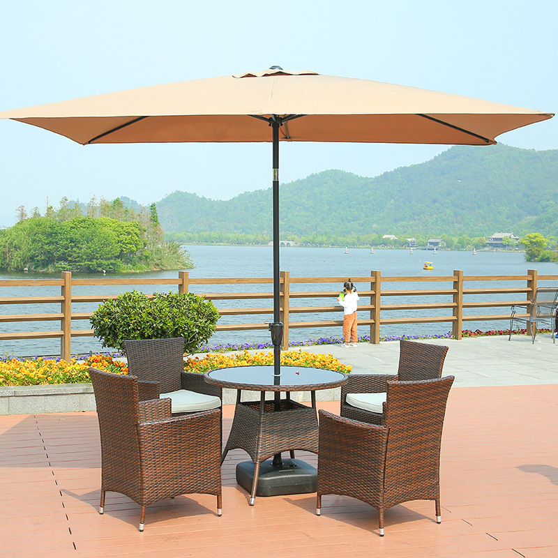 Outdoor sunshade Large sunshade commercial stall, middle column umbrella outdoor courtyard wall umbrella, open balcony umbrella