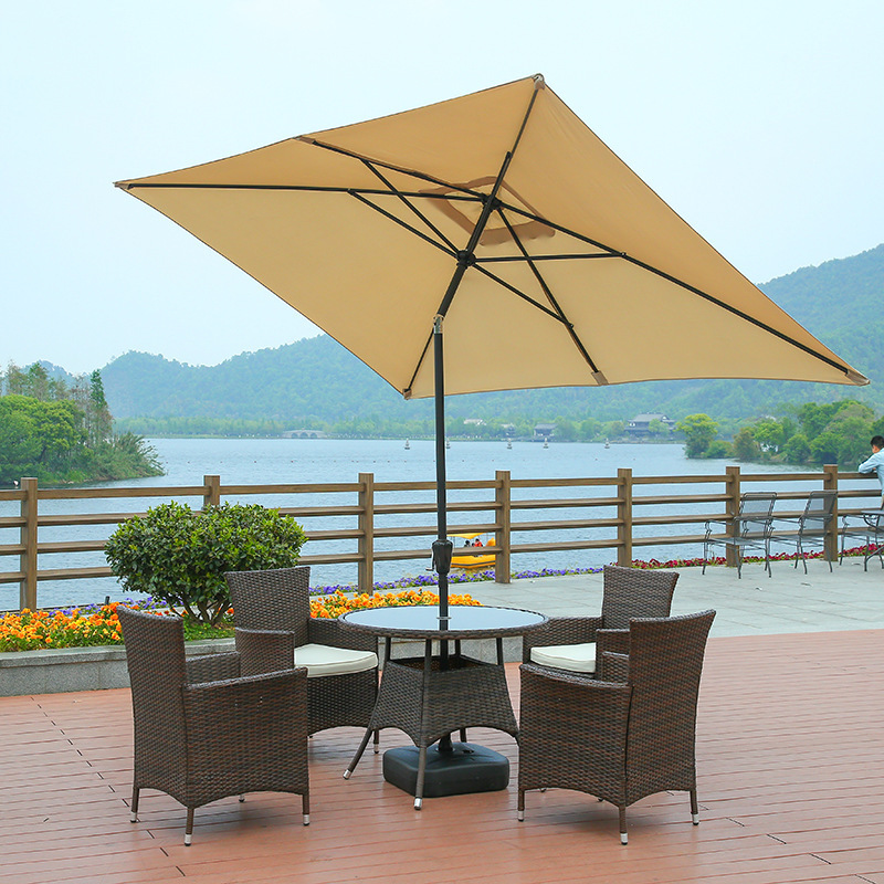 Outdoor sunshade Large sunshade commercial stall, middle column umbrella outdoor courtyard wall umbrella, open balcony umbrella