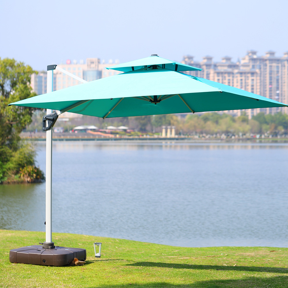 beach umbrella outdoor solar powered led patio umbrella roman umbrella