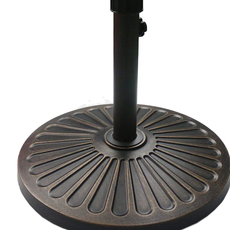 Wholesale circular outdoor umbrella seat 20kg plastic clay courtyard umbrella base