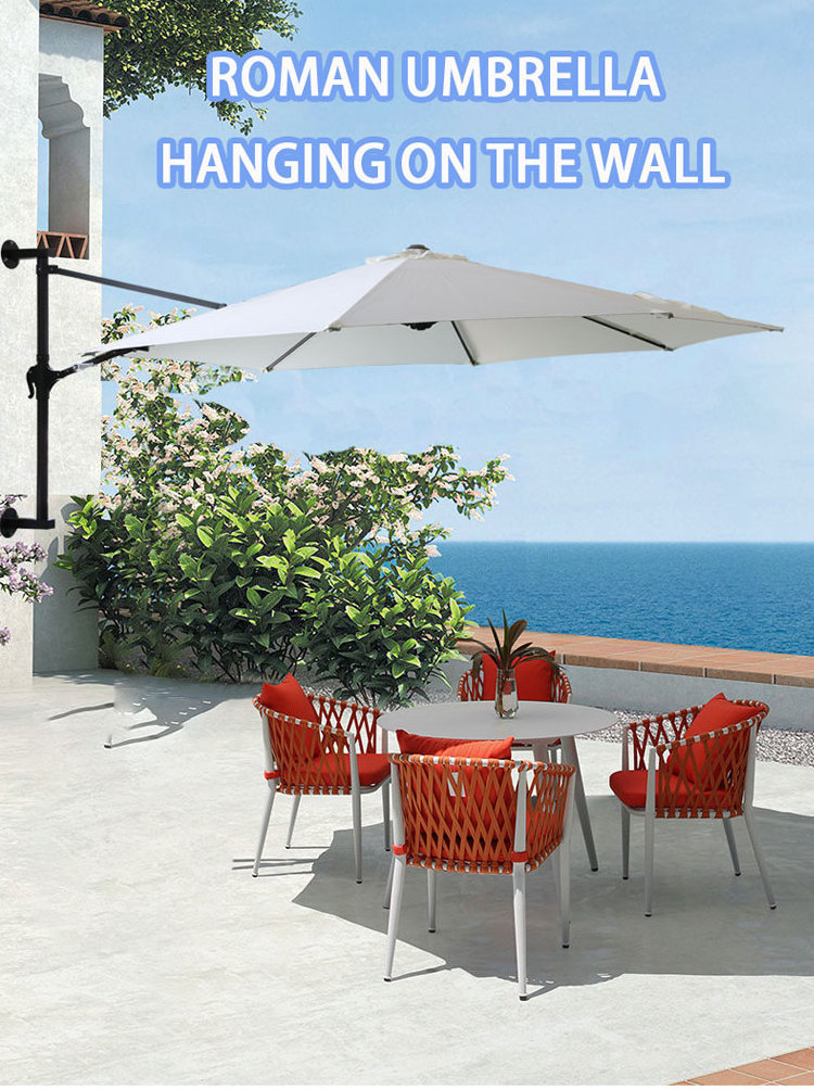 Outdoor garden Sunshade Parasol metal pole Cantilever Patio Roman umbrella for restaurant