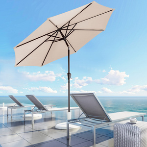 New Design Uv Resistant Garden Sunshade Parasol Solar Patio Umbrella Led Lights Parasol Patio Umbrella