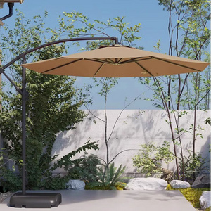 Patio Umbrella Khaki Dark Green Ready To Ship Outdoor Parasol Offest Banana Umbrella