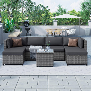 Outdoor balcony furniture Nordic PE rattan can be freely combined sofa set