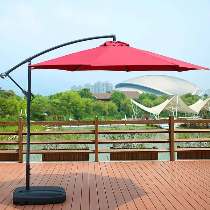 Garden Courtyard Roman Umbrella Outdoor Sunshade Umbrella Shade Patio Outdoor Beach Umbrella Outdoor Furniture Modern Other Pole