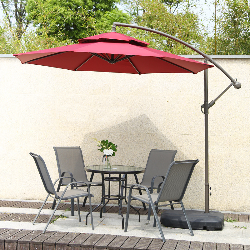 Sun shade outdoor courtyard open air stall garden Roman balcony table chair umbrella